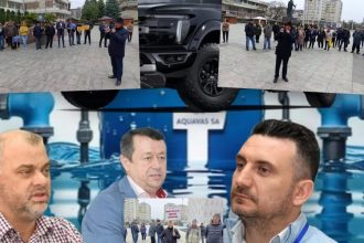 Oameni protesteaza din cauza pretului apei de 24 de lei in timp ce reteaua lui Buzatu continua sa functioneze fara intrerupere
