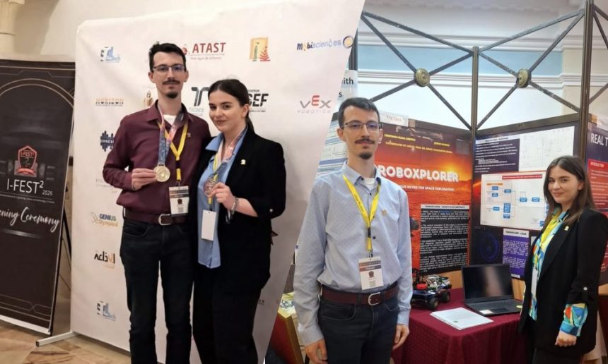 doi elevi din vaslui castiga argint la o competitie mondiala robotul pe care lau construit a impresionat juriul international