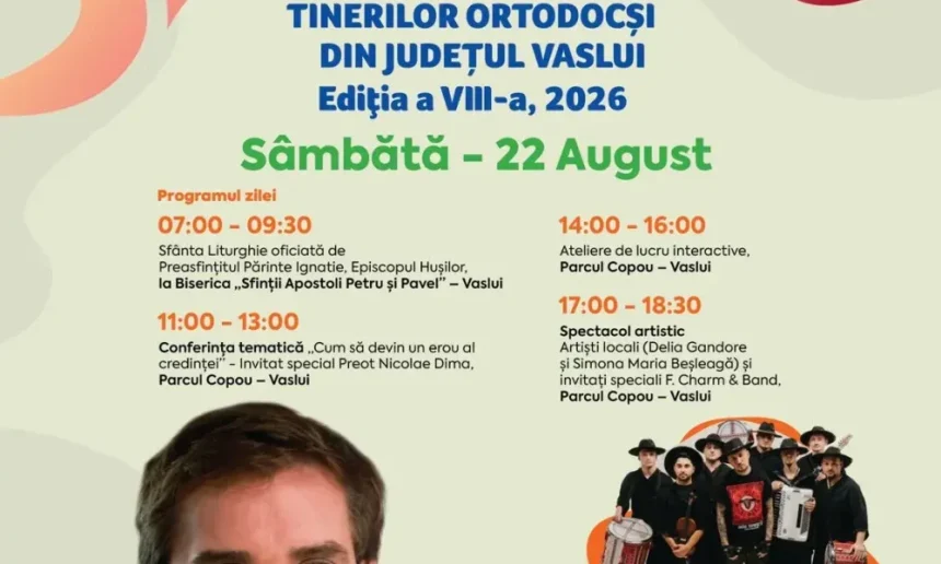 Peste 550 de tineri se reunesc la Vaslui Episcopia Husilor transforma Parcul Copou intr un spatiu al credintei dialogului si muzicii