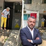 Rampa de acces la Vaslui utila doar pentru fotografii primarul se lauda cu o batrana care urca scarile cu bastonul in timp ce rampa este inutilizabila