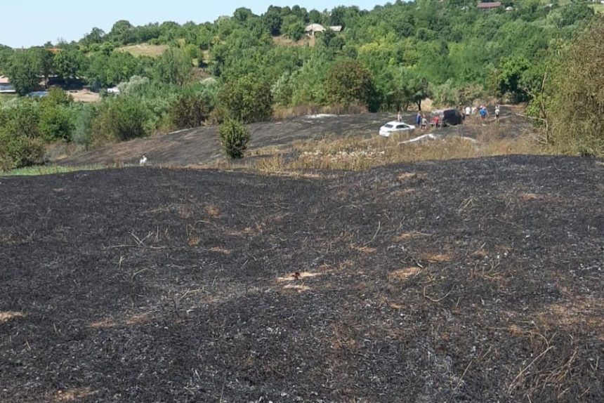Zi de foc in judetul Vaslui incendii de vegetatie la Husi si Bunesti o casa ameniata de flacari