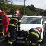 Accident cu trei mașini pe DN 24, la Muntenii de Jos. Opt persoane implicate, două rănite
