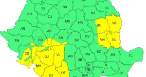 Cod galben de vânt puternic în Vaslui. Rafale de până la 70 km/h, ploi și răcire bruscă