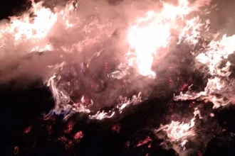 Incendiu la Stănilești: patru tone de furaje au ars