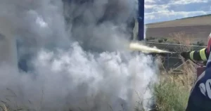 Incendiu la un parc fotovoltaic din Bârlad: un transformator a luat foc