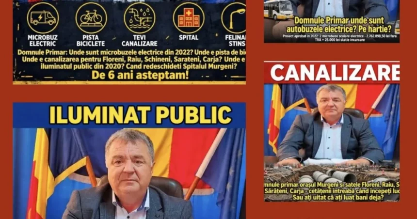 Primar din Murgeni, ținta unei campanii cu afișe AI și profeții 666