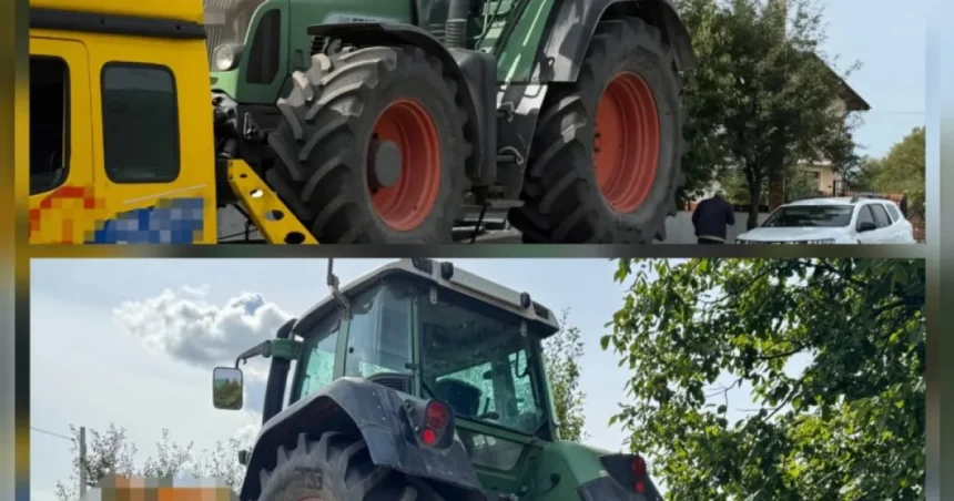 Tractor de 25.000 de euro furat din Italia, descoperit într-o gospodărie din Codăești