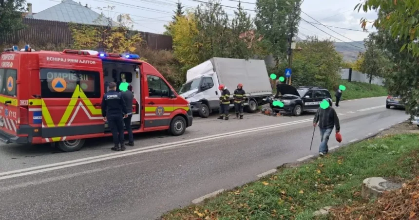 Accident la Negrești: Tânără de 25 de ani, spitalizată după coliziune